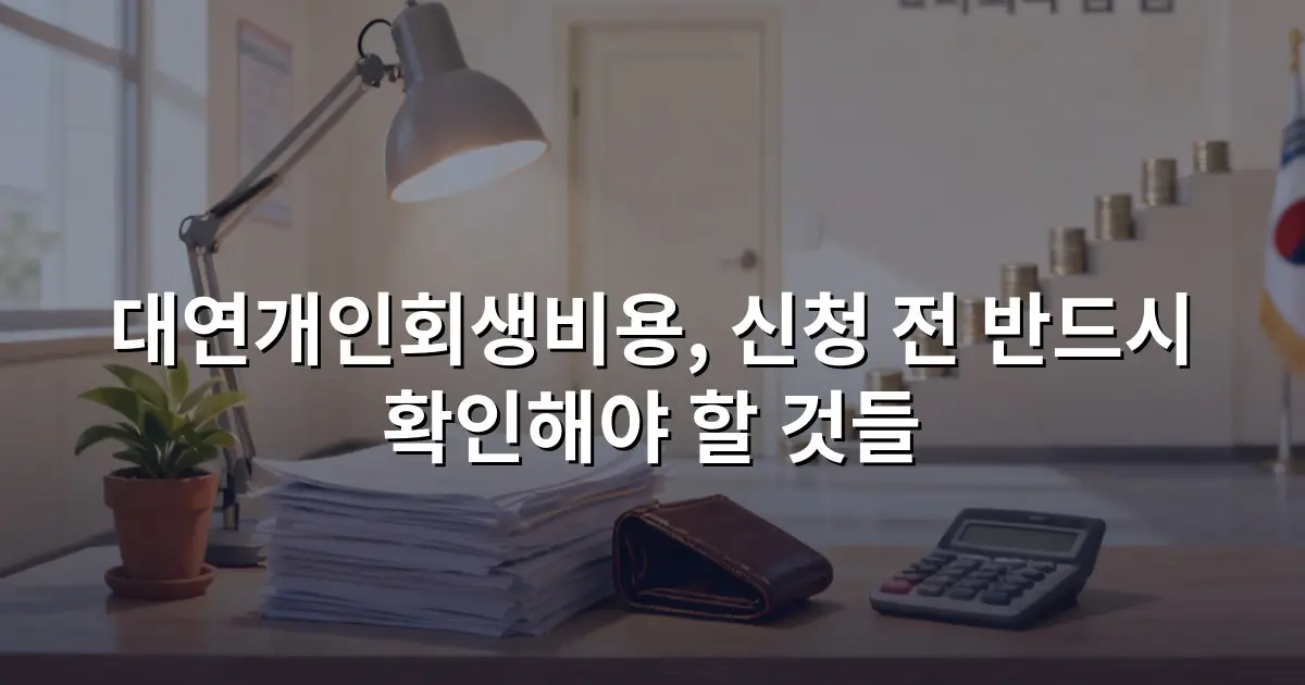 대연개인회생비용, 신청 전 반드시 확인해야 할 것들