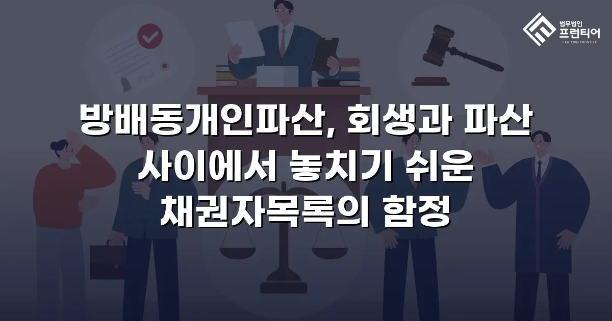 방배동개인파산, 회생과 파산 사이에서 놓치기 쉬운 채권자목록의 함정