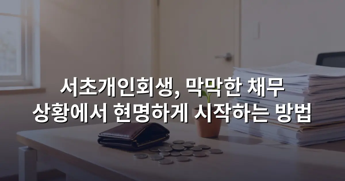 서초개인회생, 막막한 채무 상황에서 현명하게 시작하는 방법
