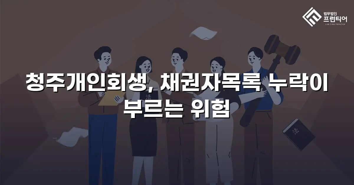 청주개인회생, 채권자목록 누락이 부르는 위험