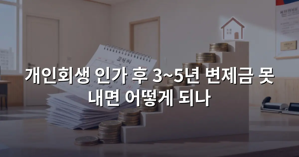개인회생 인가 후 3~5년 변제금 못 내면 어떻게 되나