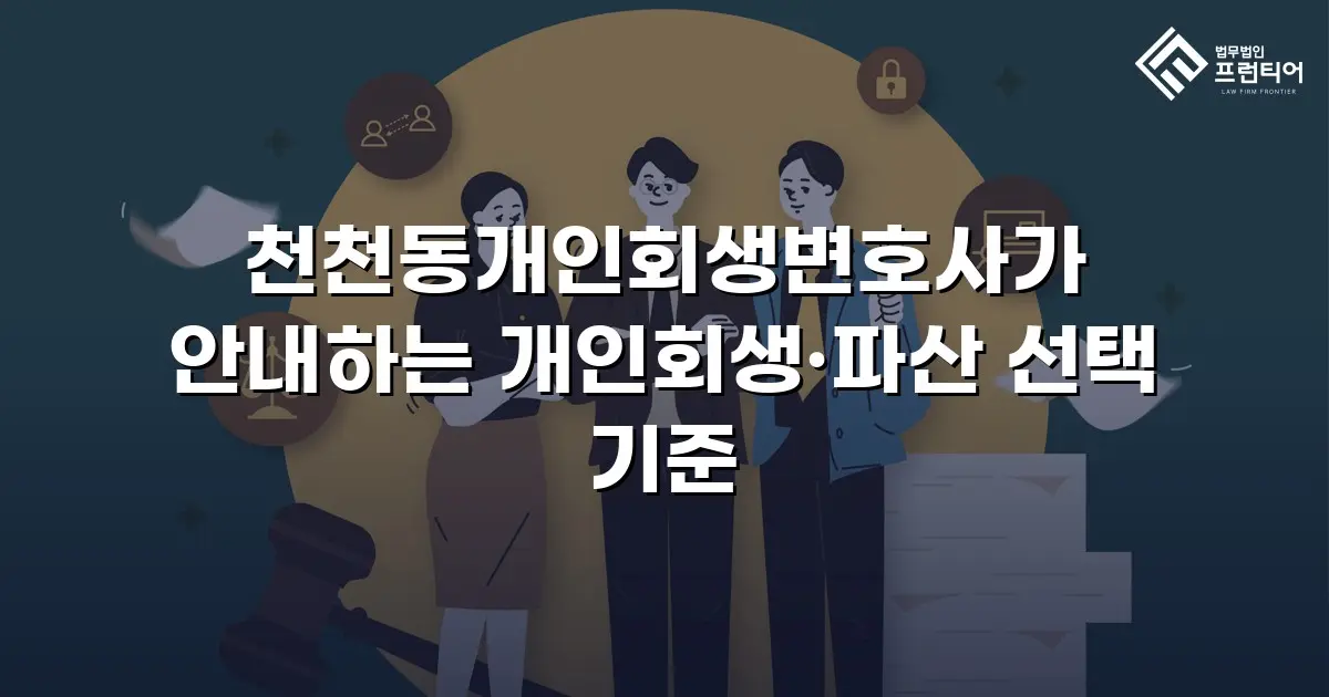 천천동개인회생변호사가 안내하는 개인회생·파산 선택 기준
