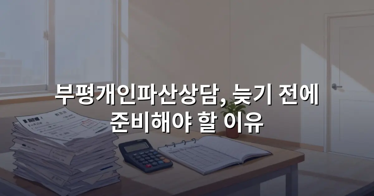 부평개인파산상담, 늦기 전에 준비해야 할 이유