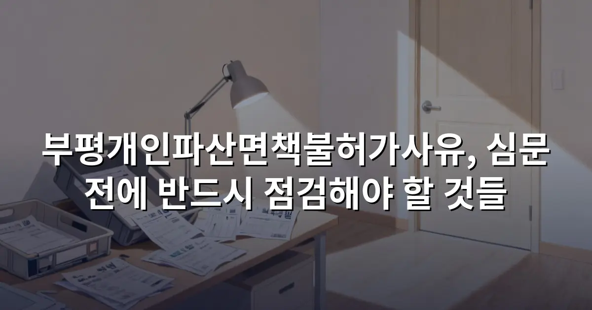 부평개인파산면책불허가사유, 심문 전에 반드시 점검해야 할 것들