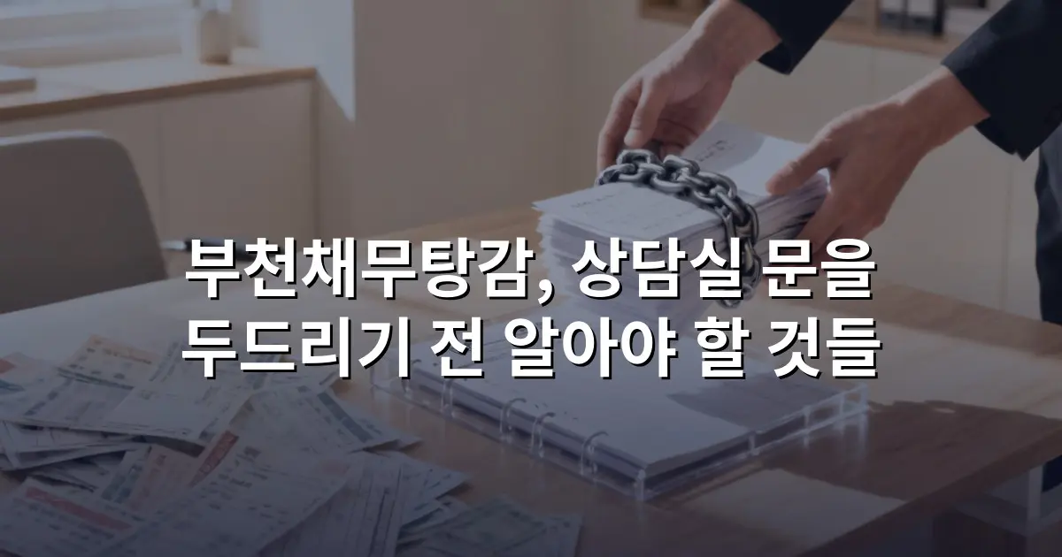 부천채무탕감, 상담실 문을 두드리기 전 알아야 할 것들