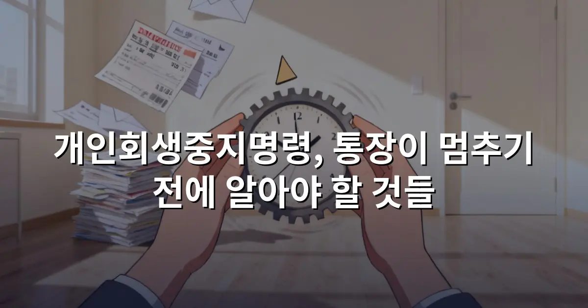 개인회생중지명령, 통장이 멈추기 전에 알아야 할 것들