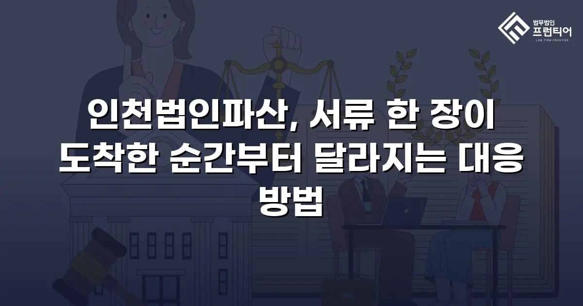 인천법인파산, 서류 한 장이 도착한 순간부터 달라지는 대응 방법