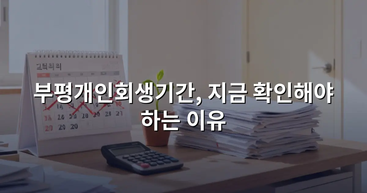 부평개인회생기간, 지금 확인해야 하는 이유