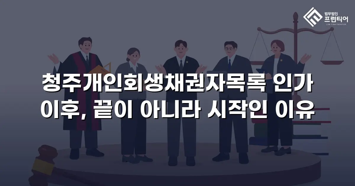청주개인회생채권자목록 인가 이후, 끝이 아니라 시작인 이유