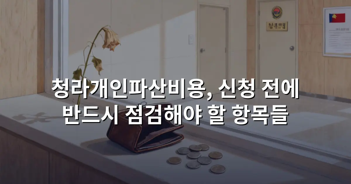 청라개인파산비용, 신청 전에 반드시 점검해야 할 항목들