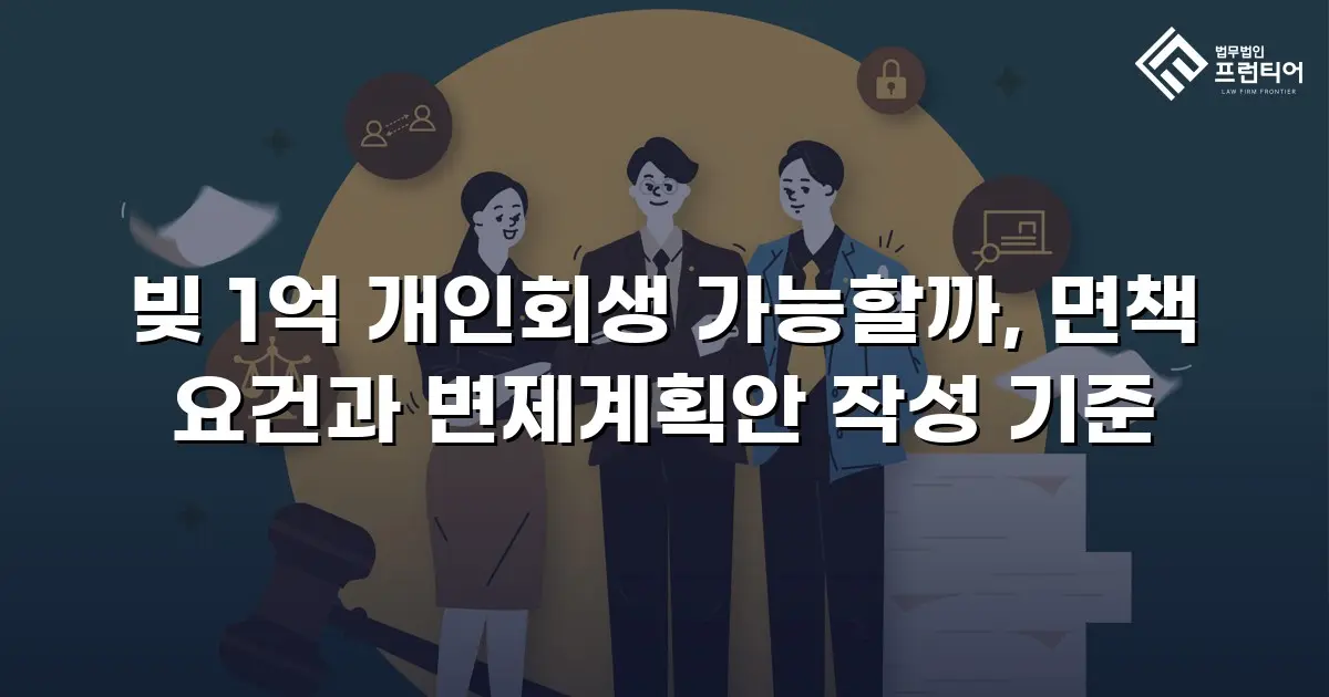 빚 1억 개인회생 가능할까, 면책 요건과 변제계획안 작성 기준