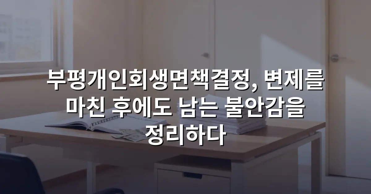 부평개인회생면책결정, 변제를 마친 후에도 남는 불안감을 정리하다