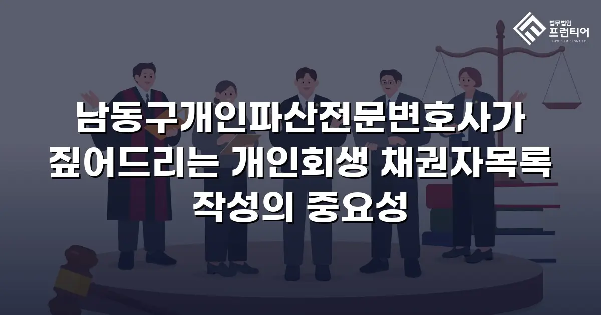 남동구개인파산전문변호사가 짚어드리는 개인회생 채권자목록 작성의 중요성