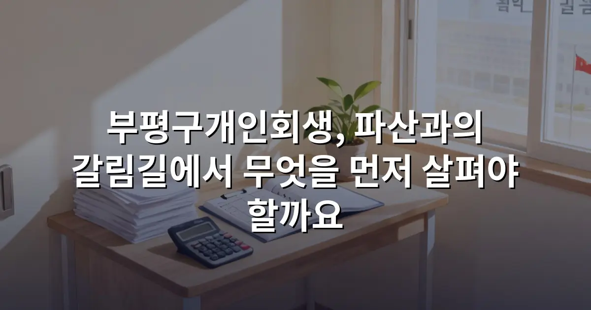 부평구개인회생, 파산과의 갈림길에서 무엇을 먼저 살펴야 할까요