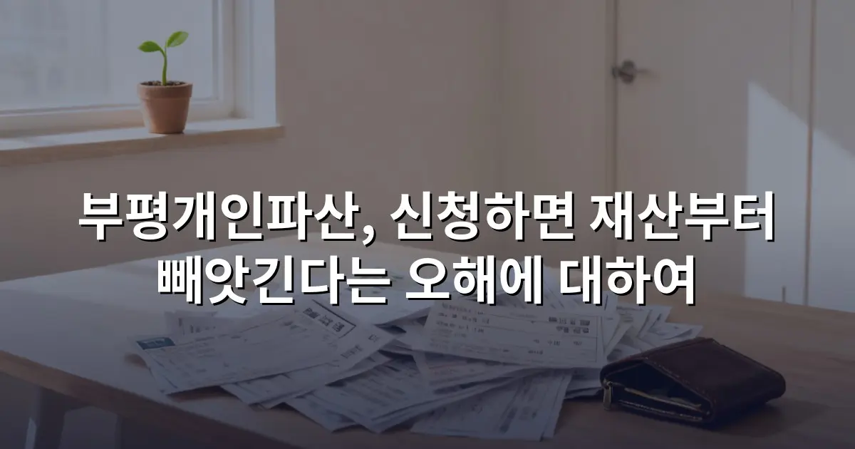 부평개인파산, 신청하면 재산부터 빼앗긴다는 오해에 대하여