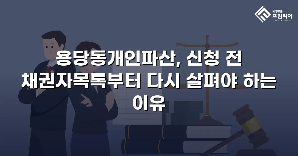 용당동개인파산, 신청 전 채권자목록부터 다시 살펴야 하는 이유