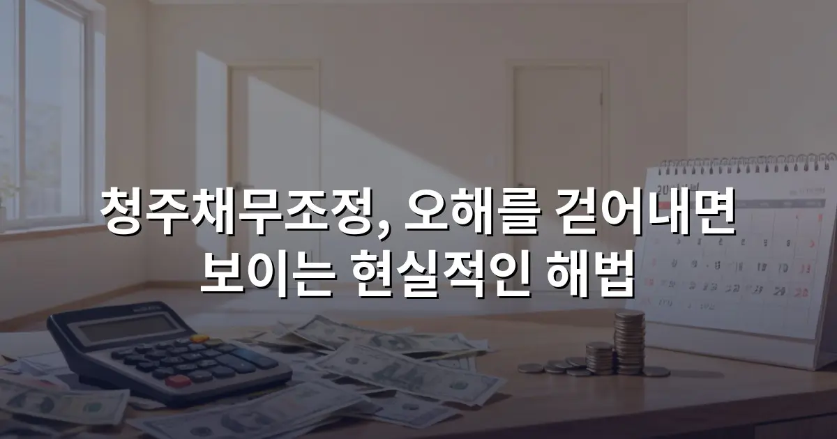 청주채무조정, 오해를 걷어내면 보이는 현실적인 해법