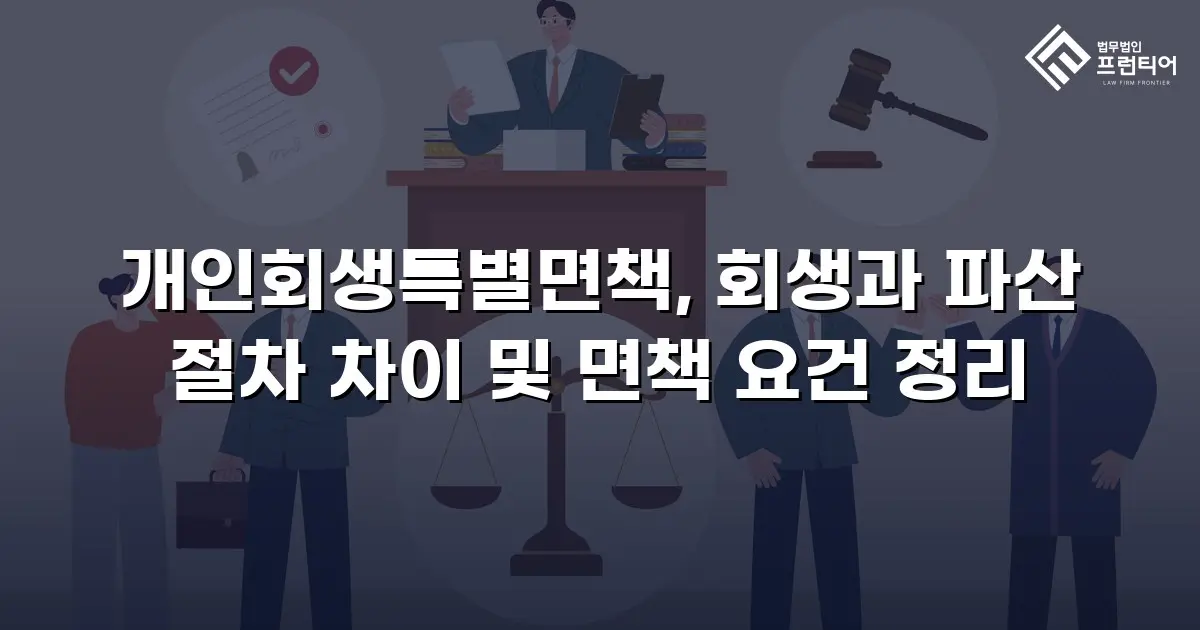 개인회생특별면책, 회생과 파산 절차 차이 및 면책 요건 정리