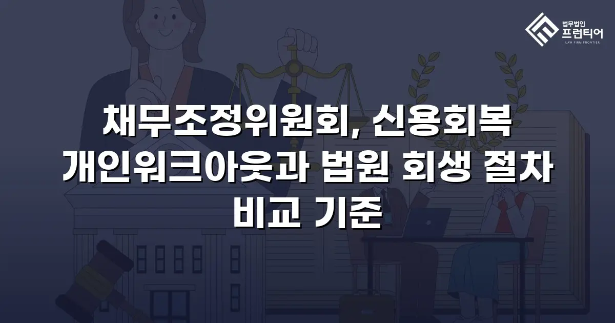 채무조정위원회, 신용회복 개인워크아웃과 법원 회생 절차 비교 기준