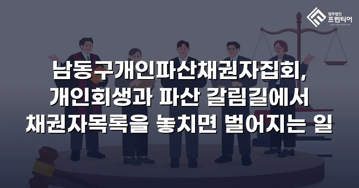 남동구개인파산채권자집회, 개인회생과 파산 갈림길에서 채권자목록을 놓치면 벌어지는 일
