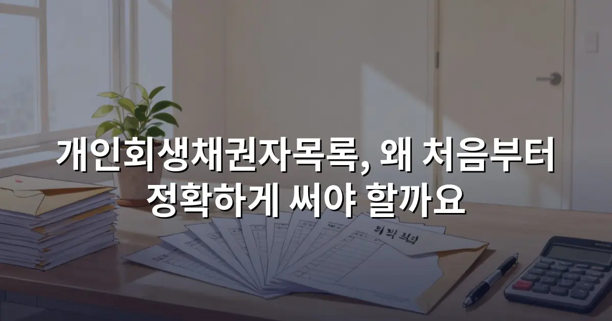 개인회생채권자목록, 왜 처음부터 정확하게 써야 할까요