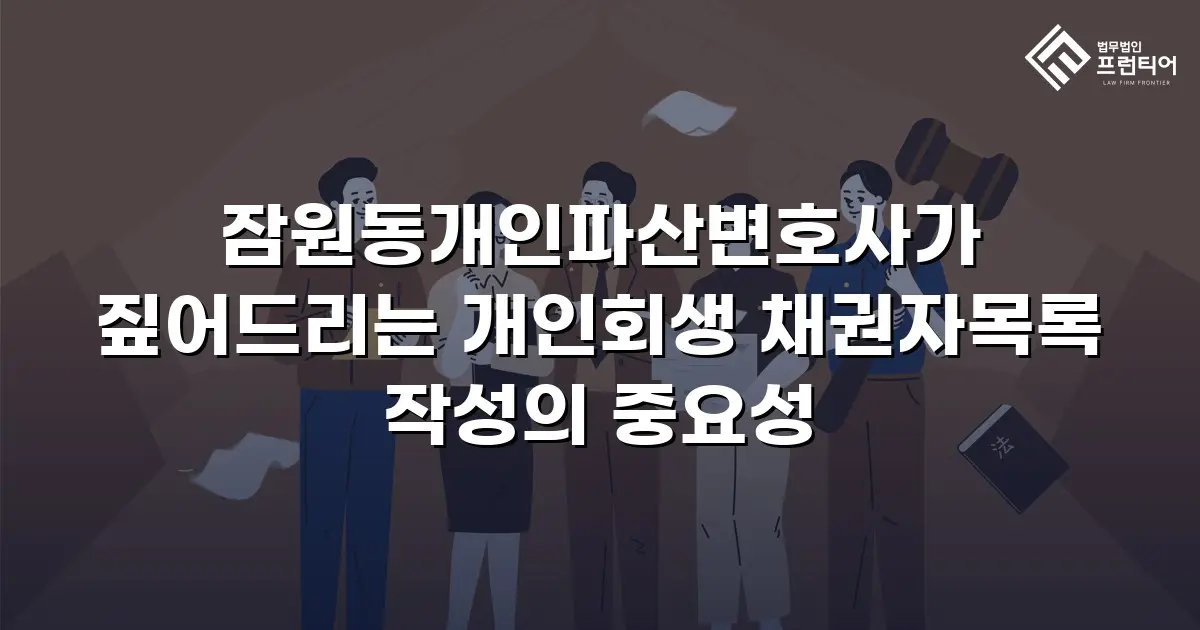 잠원동개인파산변호사가 짚어드리는 개인회생 채권자목록 작성의 중요성