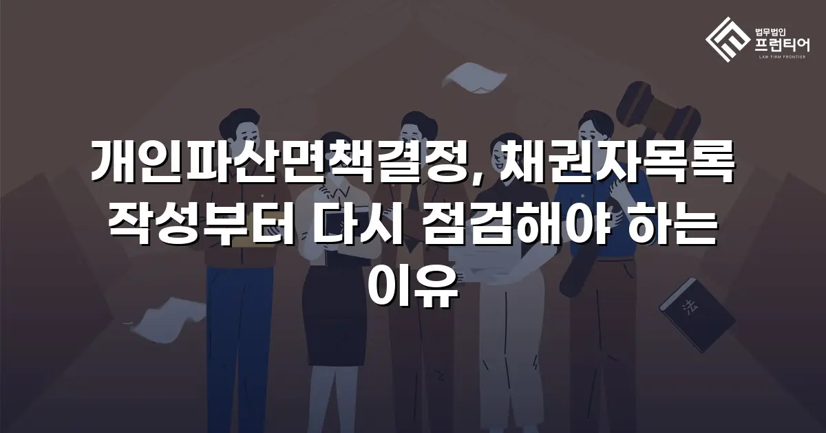 개인파산면책결정, 채권자목록 작성부터 다시 점검해야 하는 이유