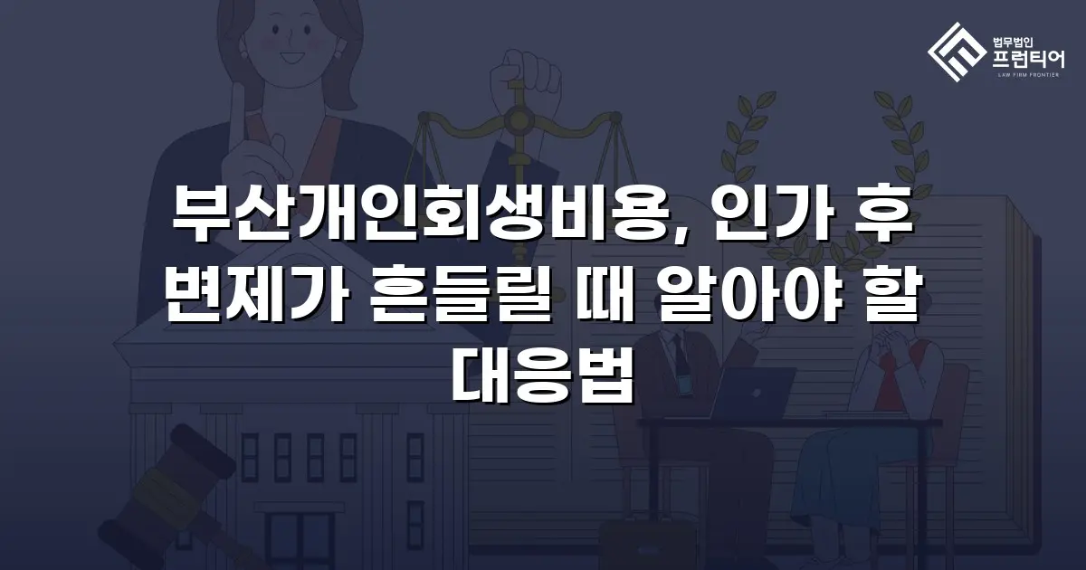 부산개인회생비용, 인가 후 변제가 흔들릴 때 알아야 할 대응법