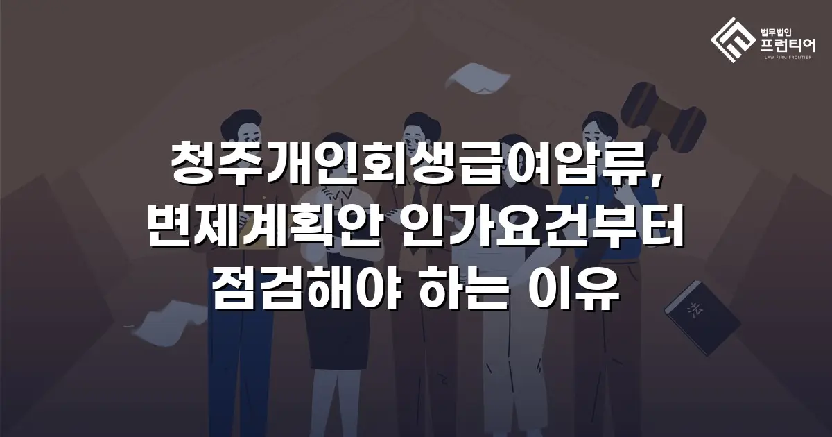 청주개인회생급여압류, 변제계획안 인가요건부터 점검해야 하는 이유