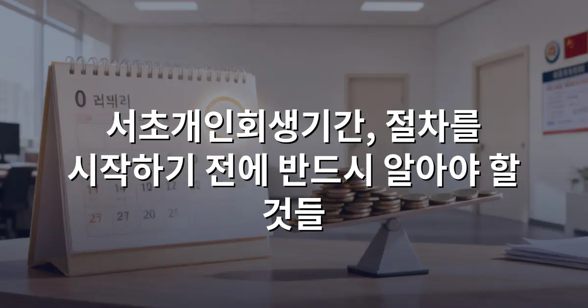 서초개인회생기간, 절차를 시작하기 전에 반드시 알아야 할 것들