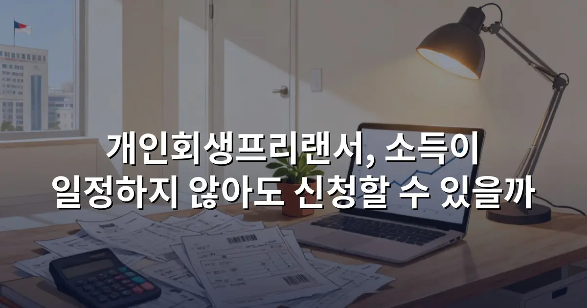 개인회생프리랜서, 소득이 일정하지 않아도 신청할 수 있을까