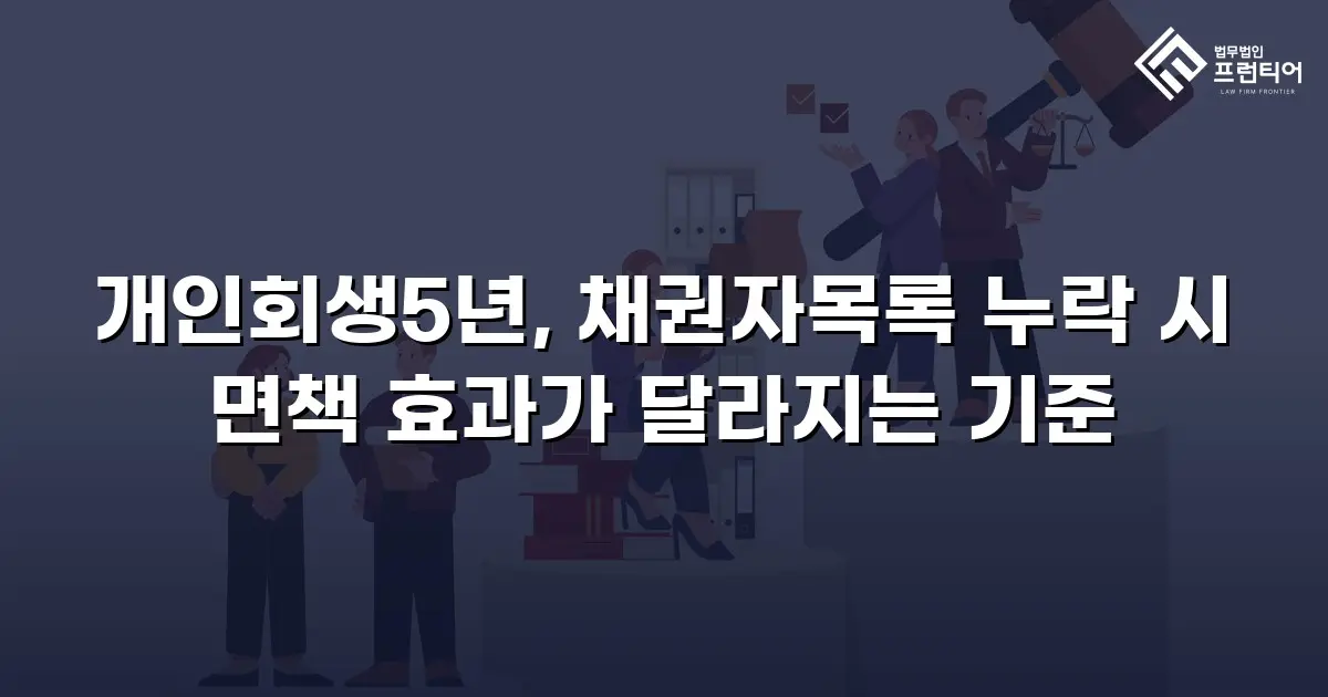 개인회생5년, 채권자목록 누락 시 면책 효과가 달라지는 기준