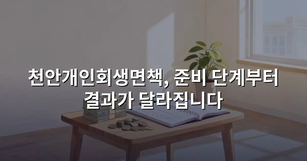 천안개인회생면책, 준비 단계부터 결과가 달라집니다