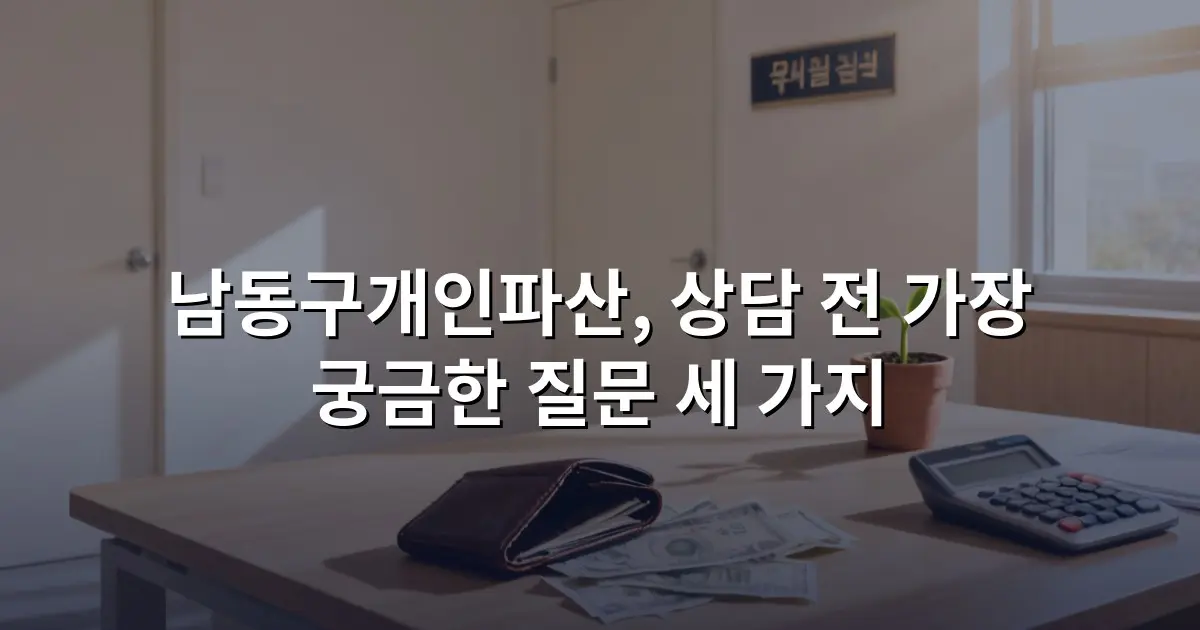 남동구개인파산, 상담 전 가장 궁금한 질문 세 가지