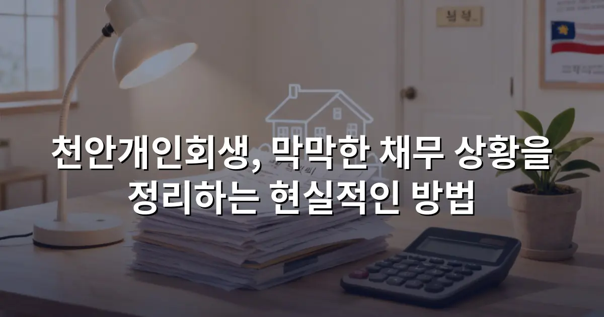 천안개인회생, 막막한 채무 상황을 정리하는 현실적인 방법
