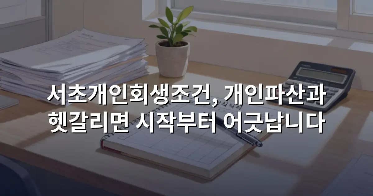서초개인회생조건, 개인파산과 헷갈리면 시작부터 어긋납니다
