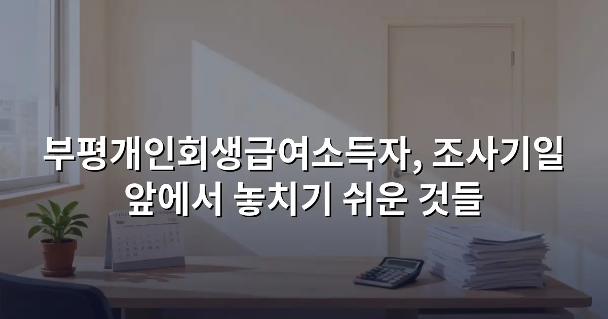부평개인회생급여소득자, 조사기일 앞에서 놓치기 쉬운 것들
