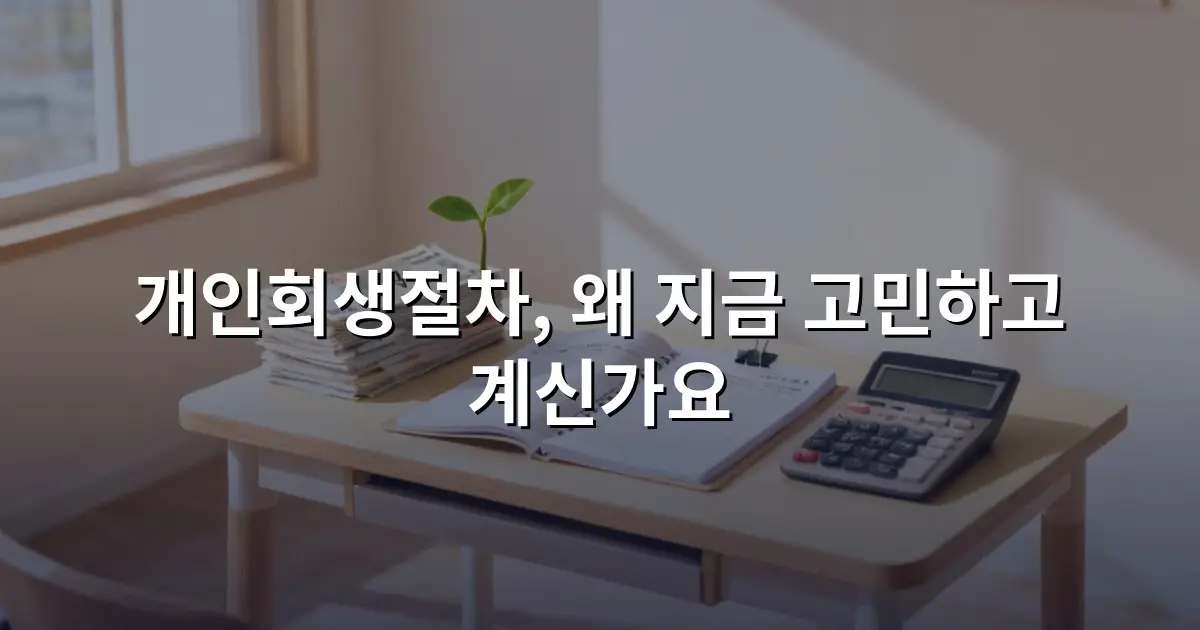 개인회생절차, 왜 지금 고민하고 계신가요