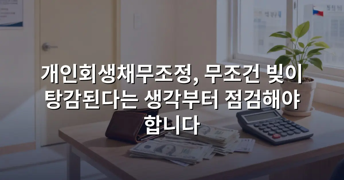 개인회생채무조정, 무조건 빚이 탕감된다는 생각부터 점검해야 합니다
