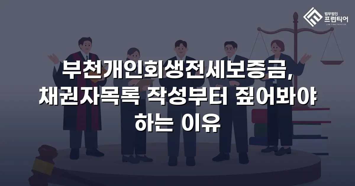 부천개인회생전세보증금, 채권자목록 작성부터 짚어봐야 하는 이유