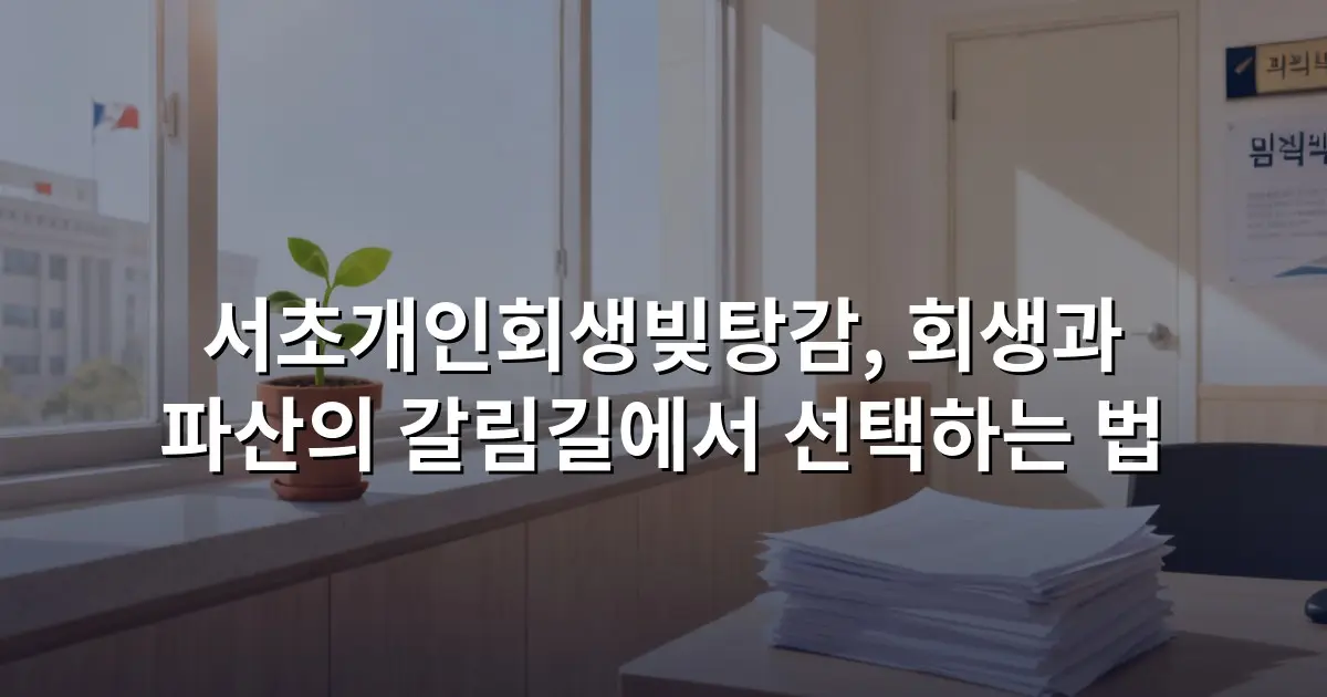 서초개인회생빚탕감, 회생과 파산의 갈림길에서 선택하는 법