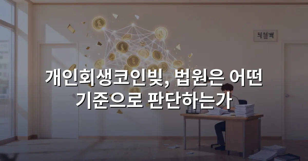 개인회생코인빚, 법원은 어떤 기준으로 판단하는가