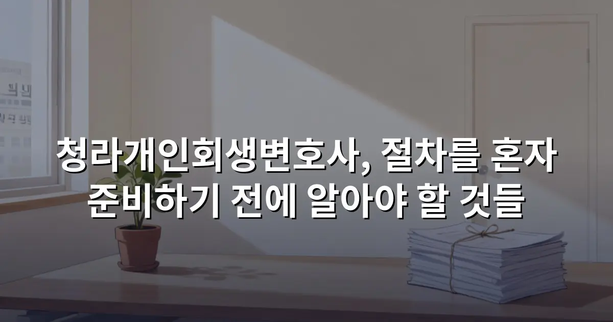 청라개인회생변호사, 절차를 혼자 준비하기 전에 알아야 할 것들