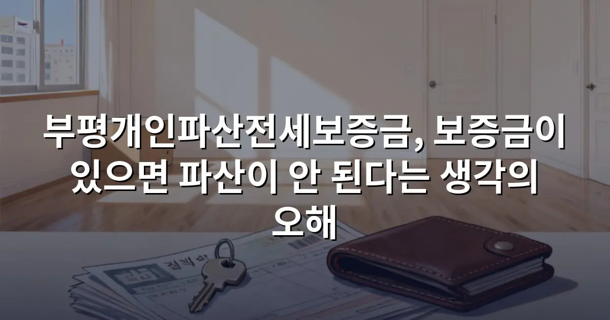 부평개인파산전세보증금, 보증금이 있으면 파산이 안 된다는 생각의 오해
