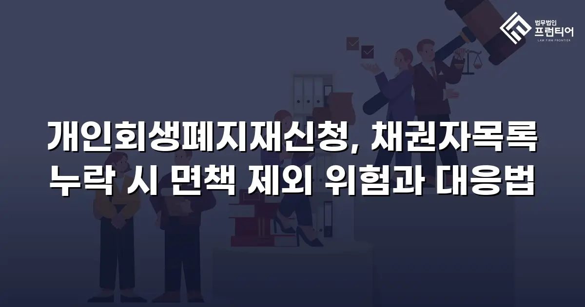 개인회생폐지재신청, 채권자목록 누락 시 면책 제외 위험과 대응법