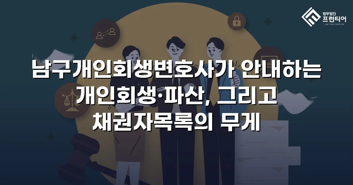 남구개인회생변호사가 안내하는 개인회생·파산, 그리고 채권자목록의 무게