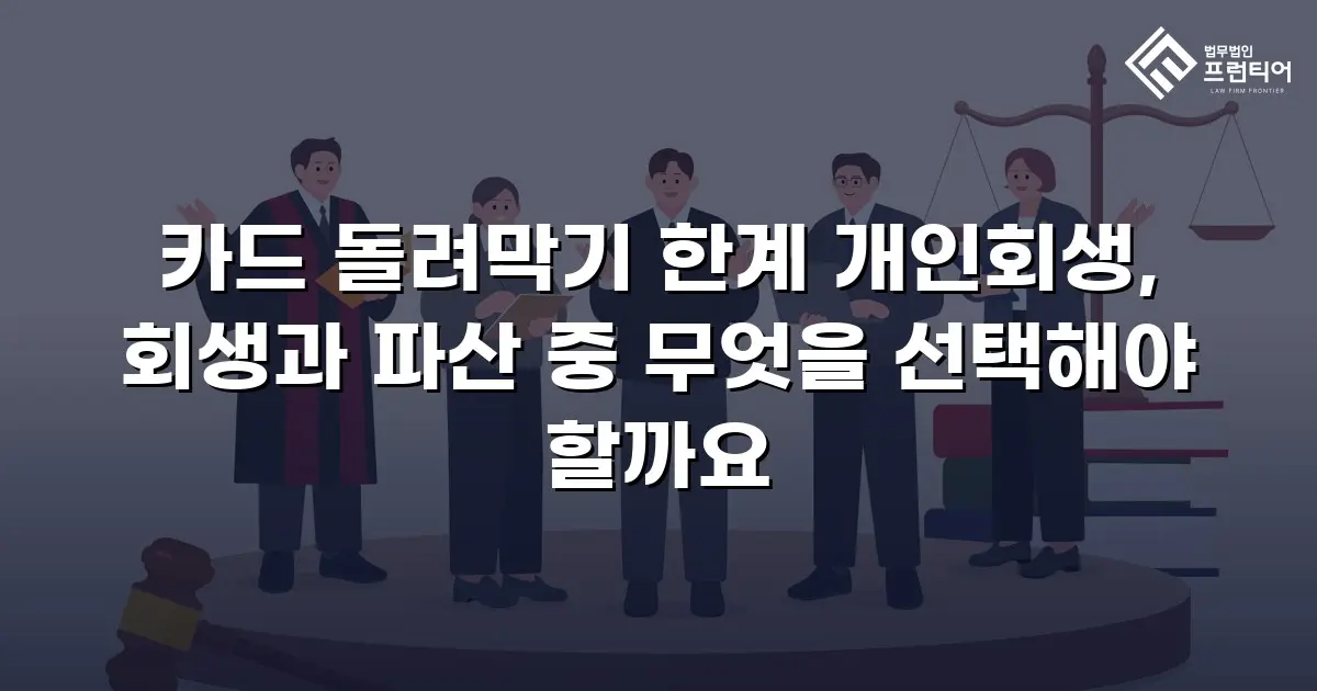 카드 돌려막기 한계 개인회생, 회생과 파산 중 무엇을 선택해야 할까요