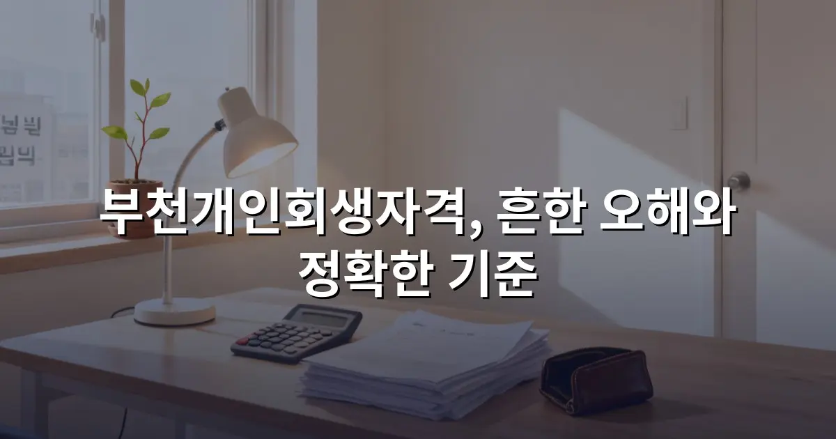 부천개인회생자격, 흔한 오해와 정확한 기준