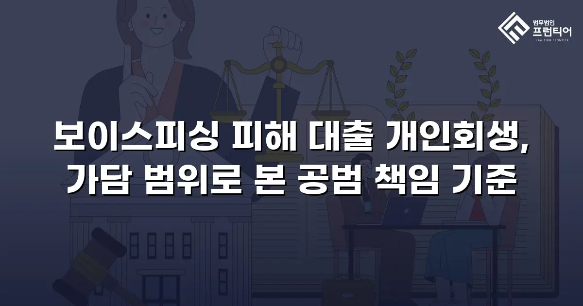 보이스피싱 피해 대출 개인회생, 가담 범위로 본 공범 책임 기준