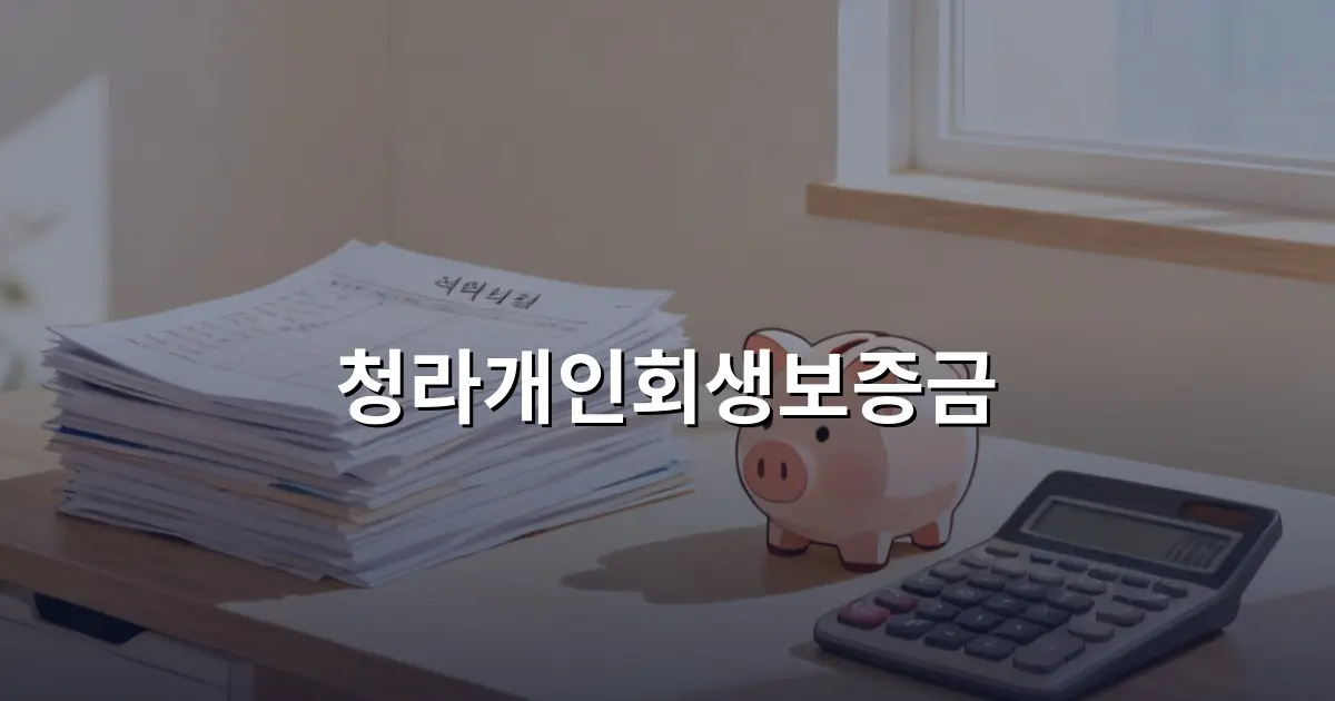 청라개인회생보증금